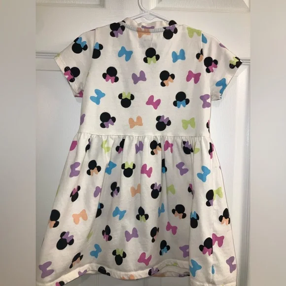 Minnie Mouse Silhouette & Bows Short Sleeve Dress, Disney 5T, EUC - Picture 7 of 7